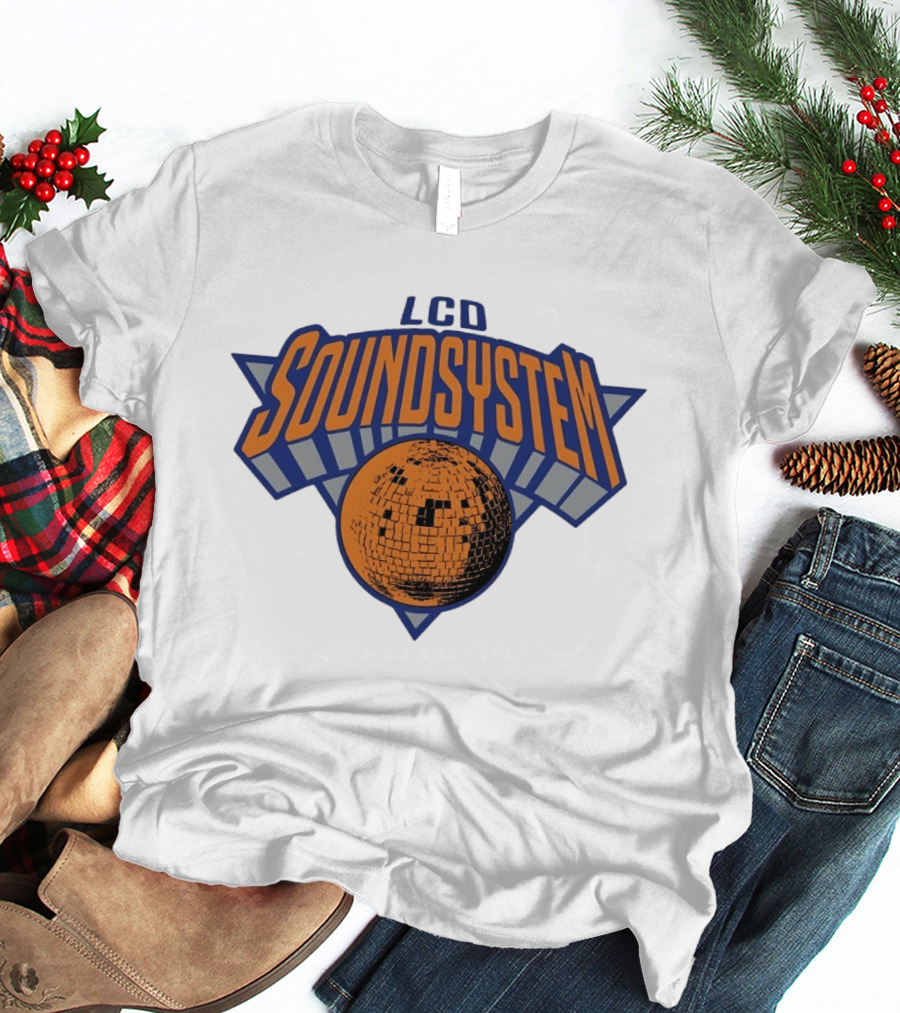 LCD Soundsystem Basketball Inspired New York Knicks Disco Ball T-Shirt