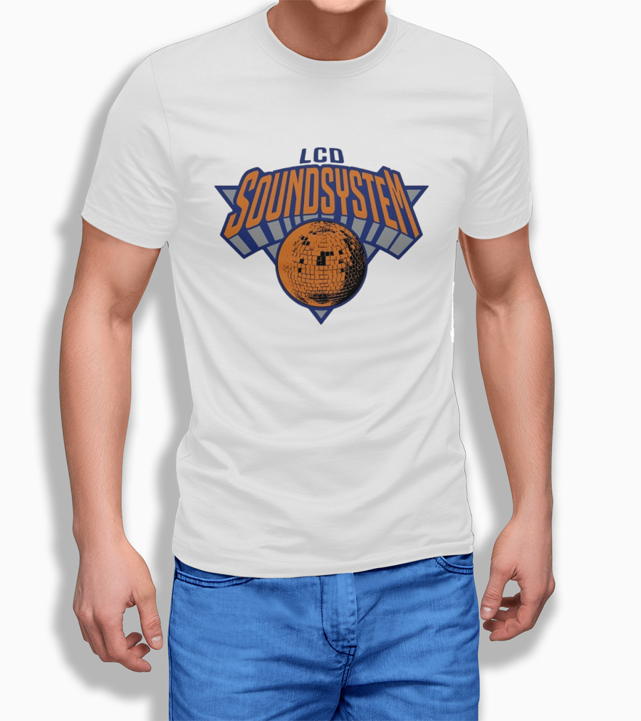 LCD Soundsystem Basketball Inspired New York Knicks Disco Ball T-Shirt