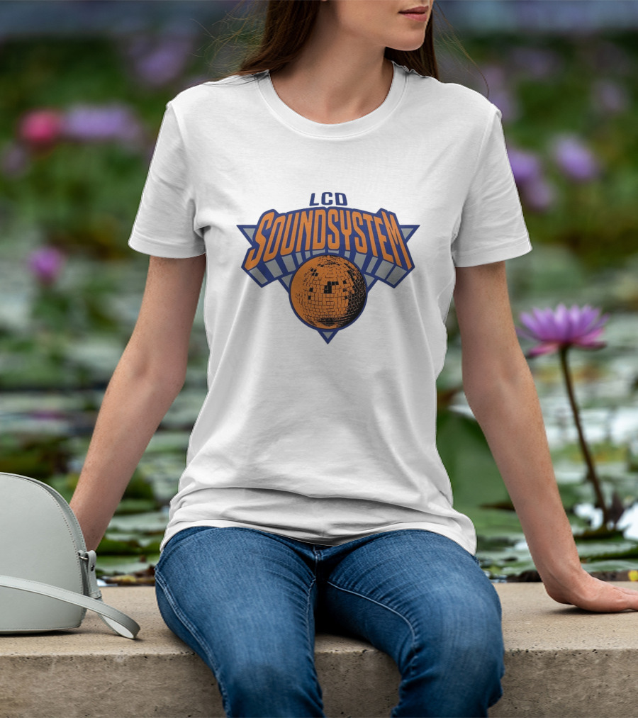 LCD Soundsystem Basketball Inspired New York Knicks Disco Ball T-Shirt