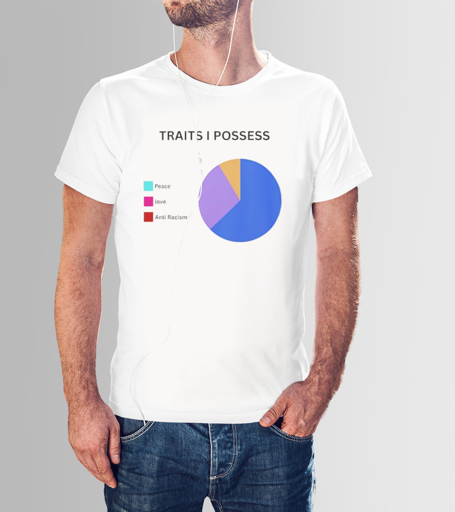 TRAITS I POSSESS Peace Love Anti Racism Chart T-Shirt