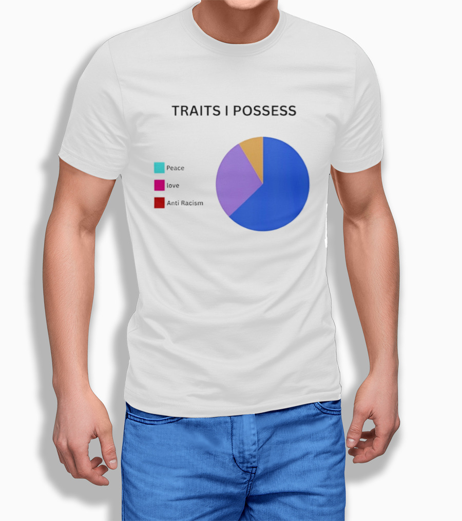TRAITS I POSSESS Peace Love Anti Racism Chart T-Shirt