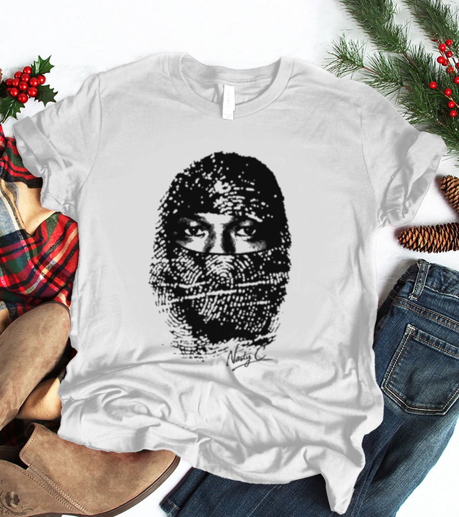 Nasty C Fingerprint Face Oversized Signature T-Shirt