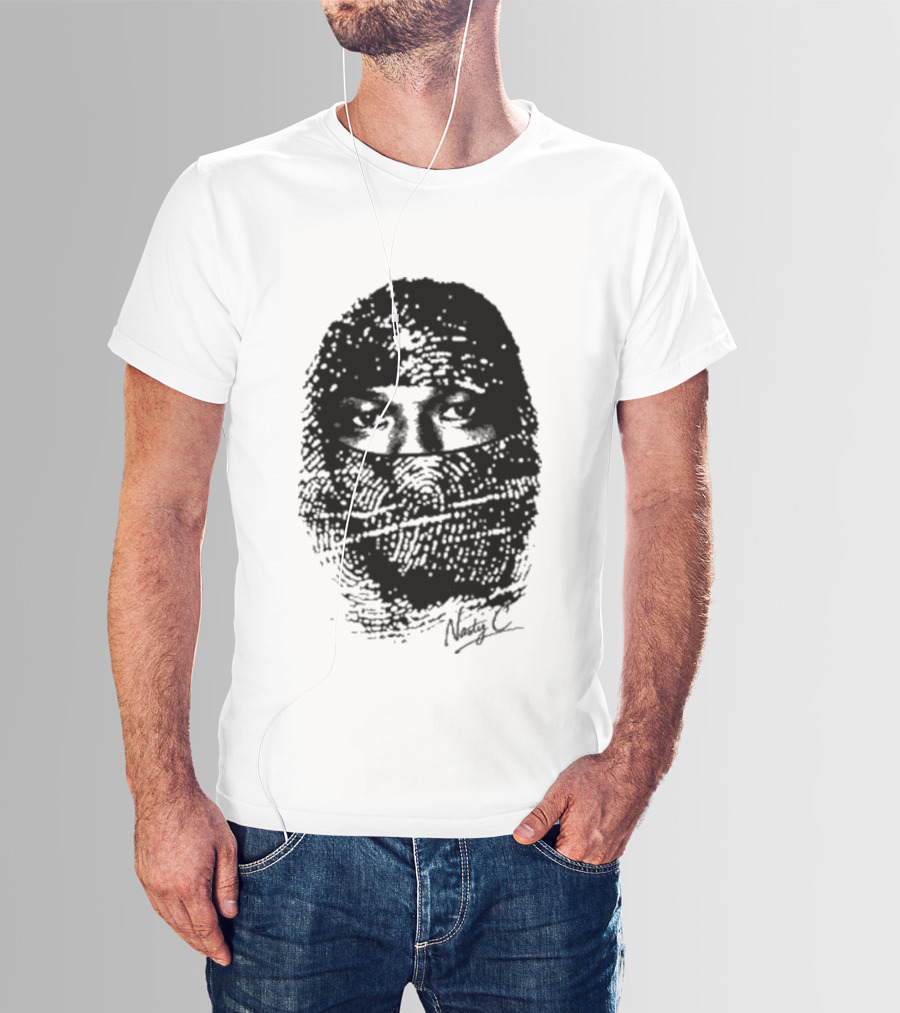 Nasty C Fingerprint Face Oversized Signature T-Shirt