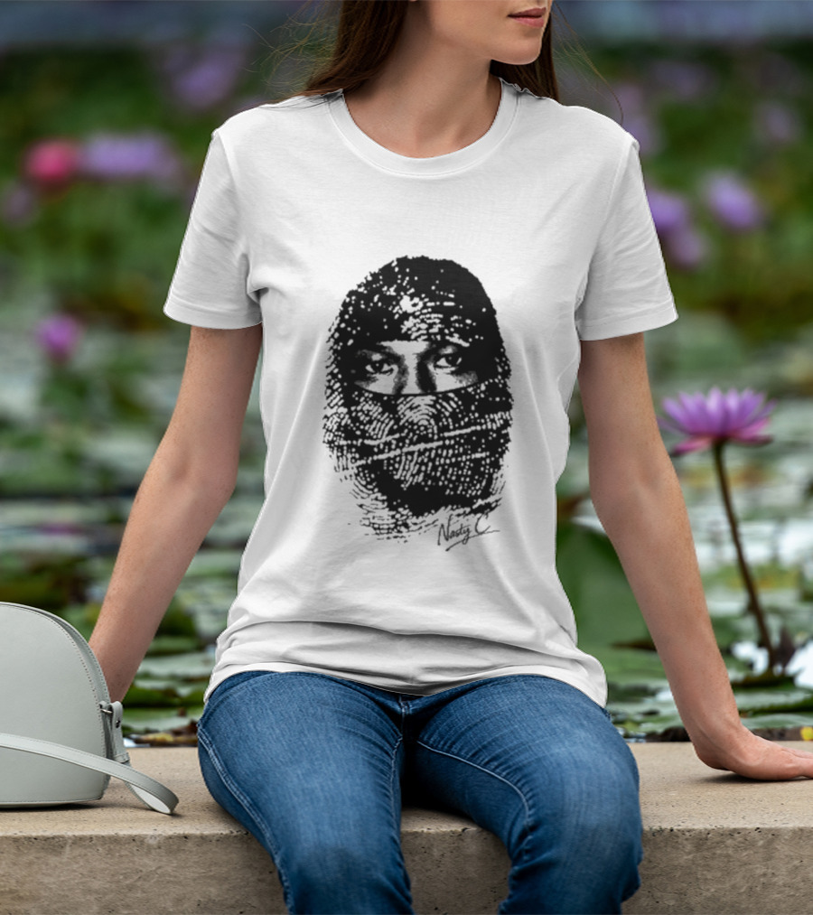 Nasty C Fingerprint Face Oversized Signature T-Shirt