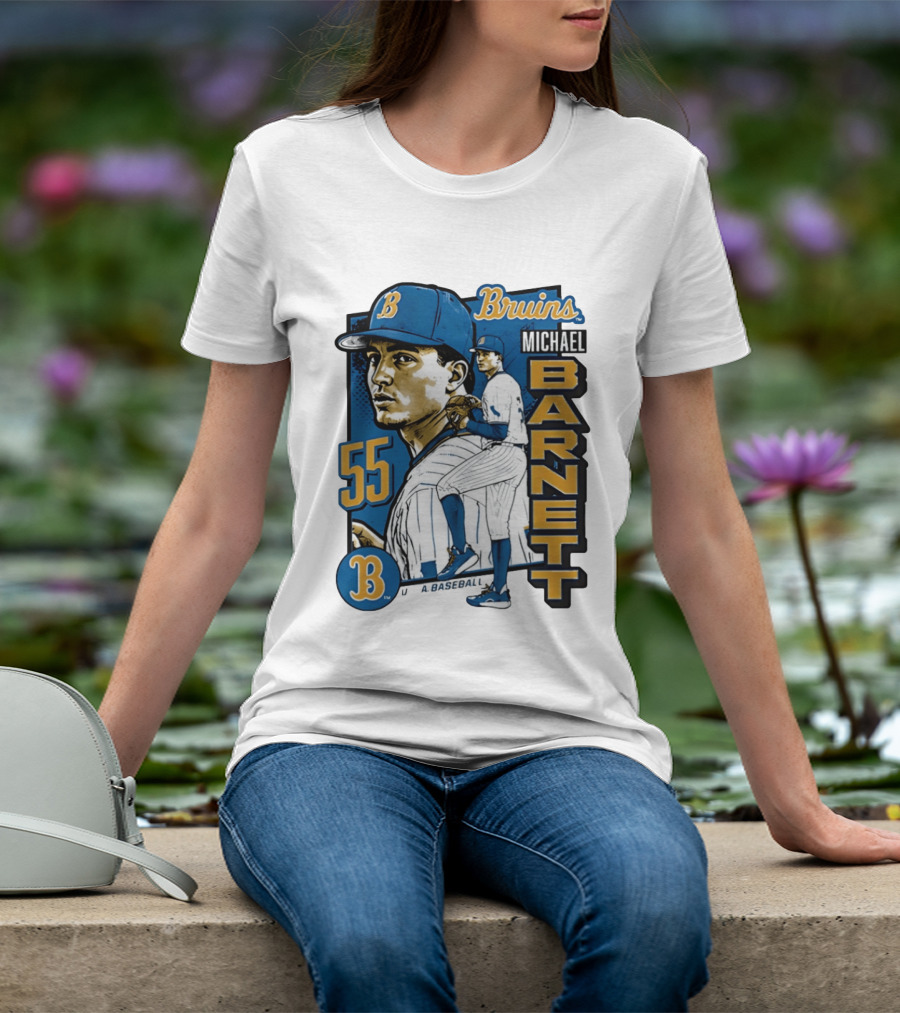 UCLA Bruins Michael Barnett 55 Baseball Pitcher T-Shirt