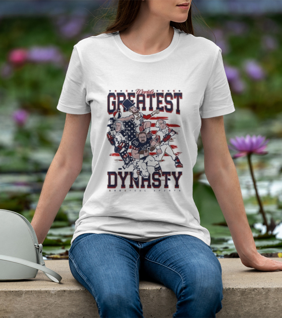 USA World's Greatest Dynasty Founding Fathers 4th Of July Celebration T-Shirt