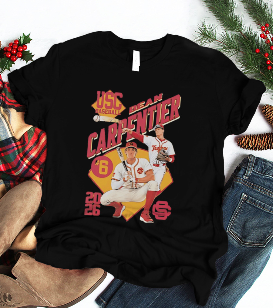 USC Baseball Dean Carpentier Trojans Number 6 2026 T-Shirt