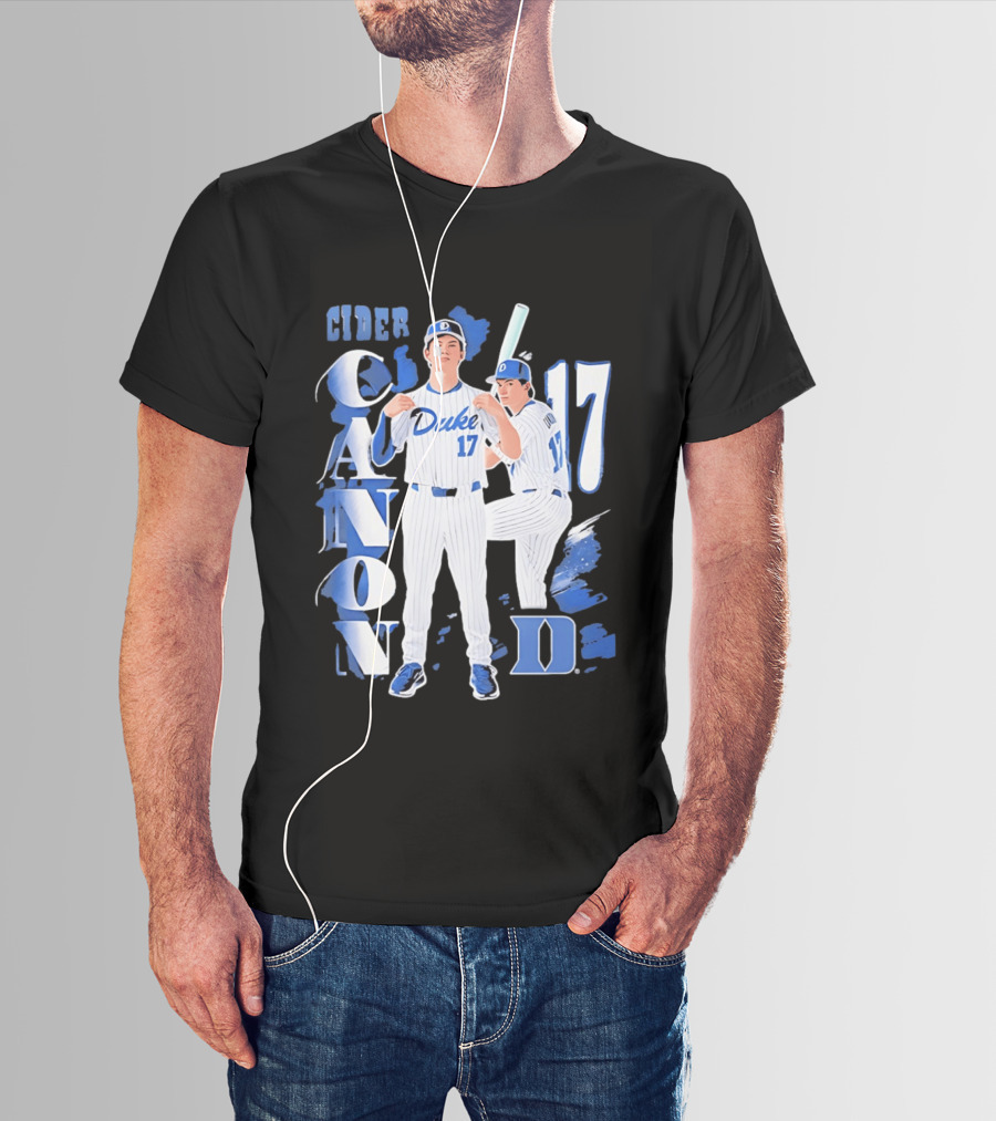 Duke Blue Devils Cider Canon 17 Baseball Team T-Shirt