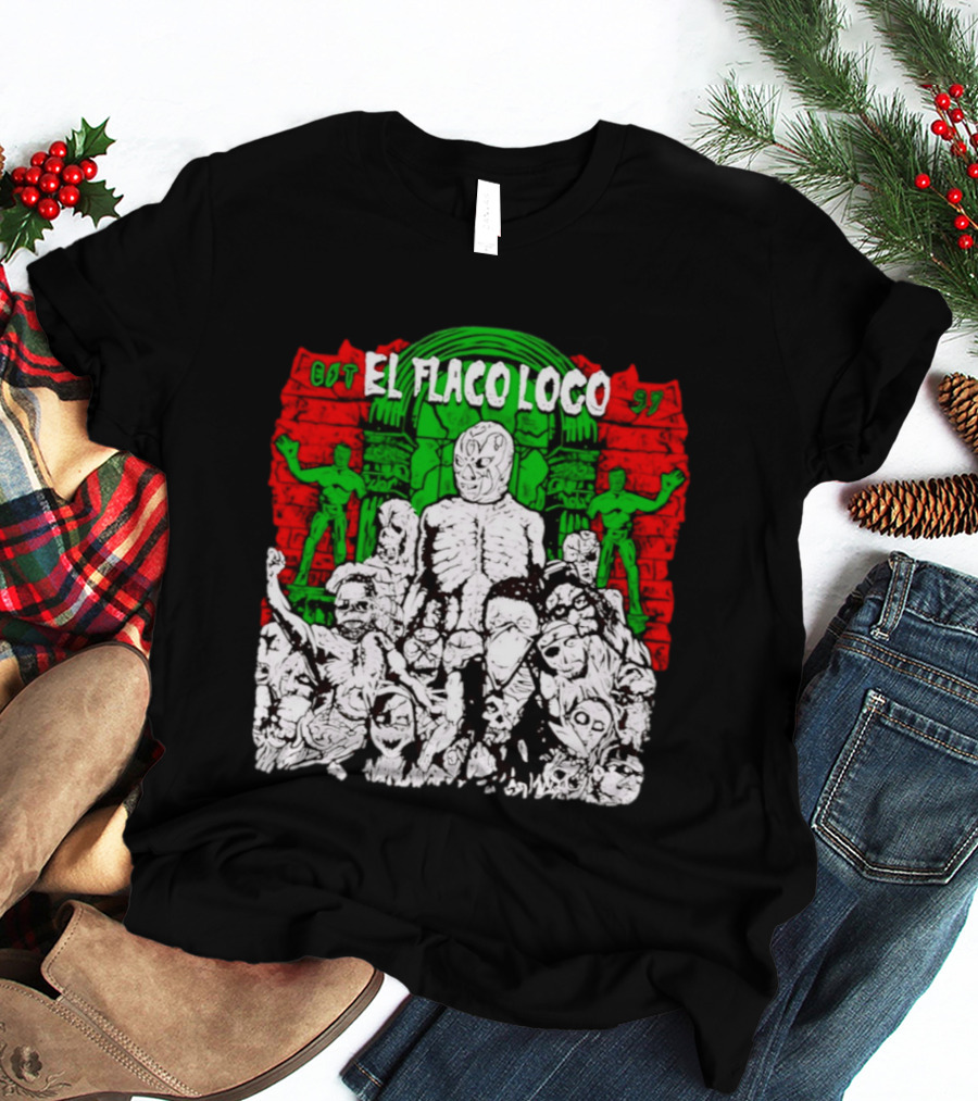 El Flaco Loco EST 97 Luchador Zombie Mashup T-Shirt