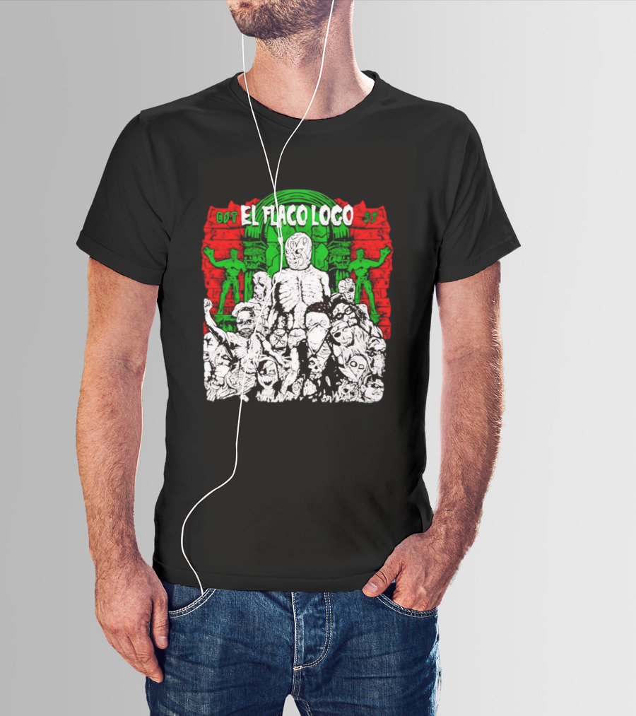 El Flaco Loco EST 97 Luchador Zombie Mashup T-Shirt