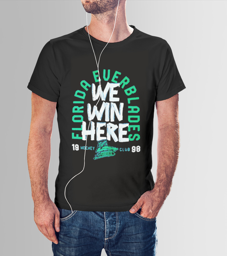 Florida Everblades We Win Here 1998 Hockey Club T-Shirt