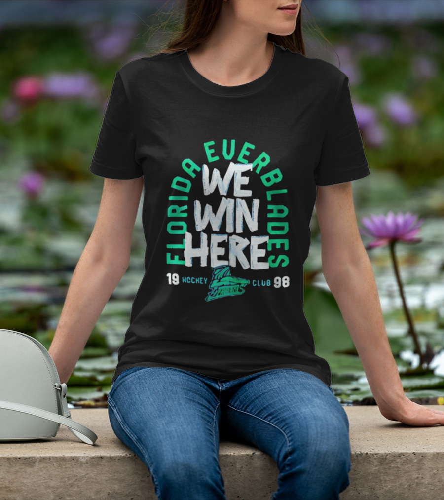 Florida Everblades We Win Here 1998 Hockey Club T-Shirt