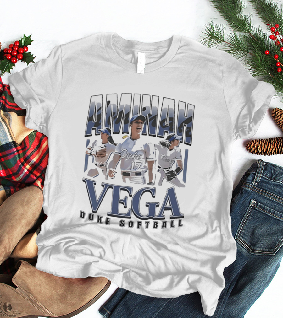 Aminah Vega Duke Softball Team Player 17 T-Shirt
