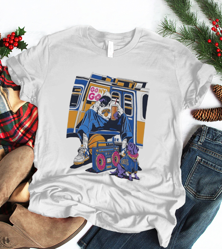 Knicks New York Subway GoNY Go Donut Streetwear Basketball T-Shirt