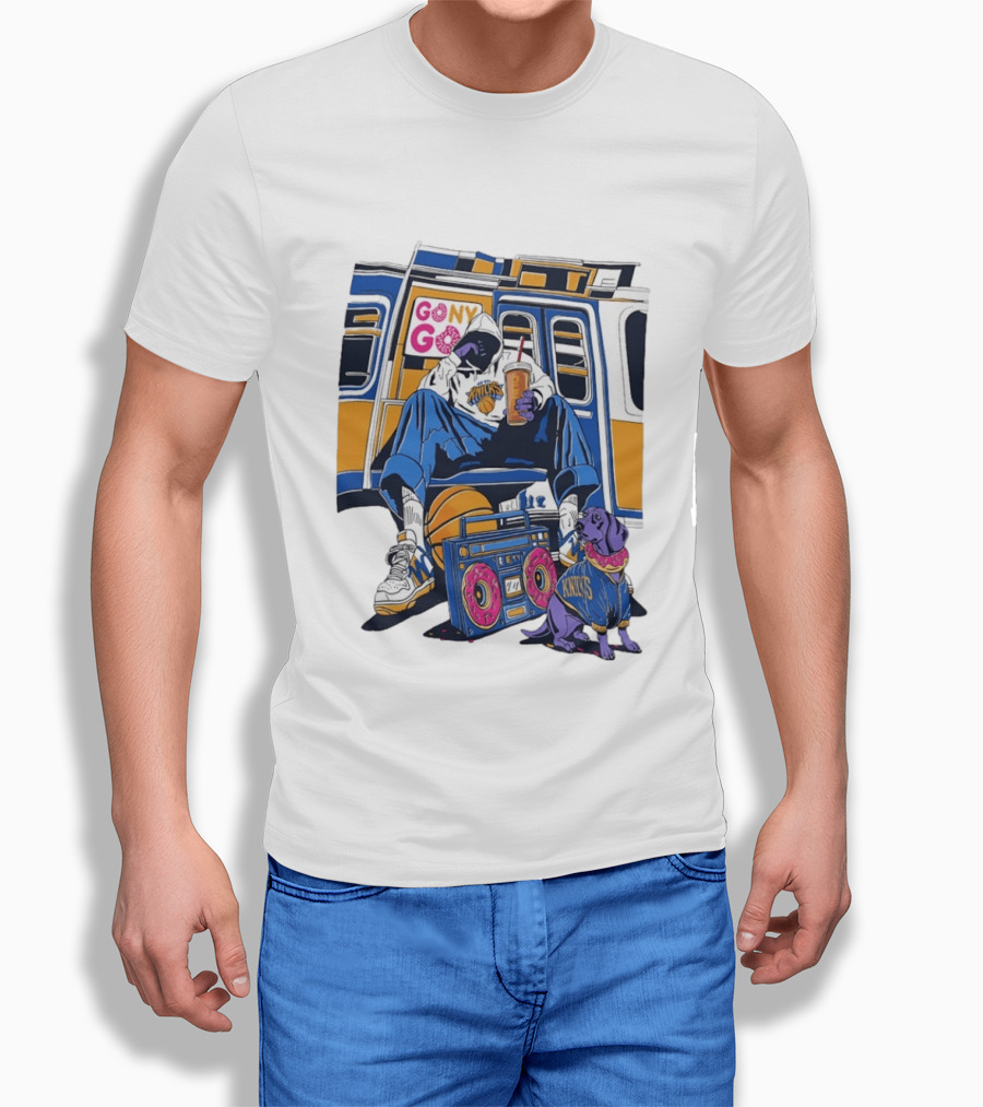 Knicks New York Subway GoNY Go Donut Streetwear Basketball T-Shirt