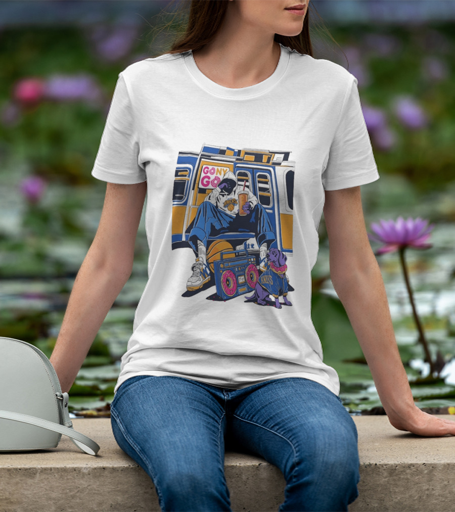 Knicks New York Subway GoNY Go Donut Streetwear Basketball T-Shirt