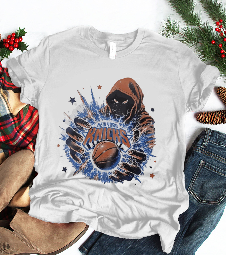 New York Knicks Dark Wizard Basketball Power T-Shirt