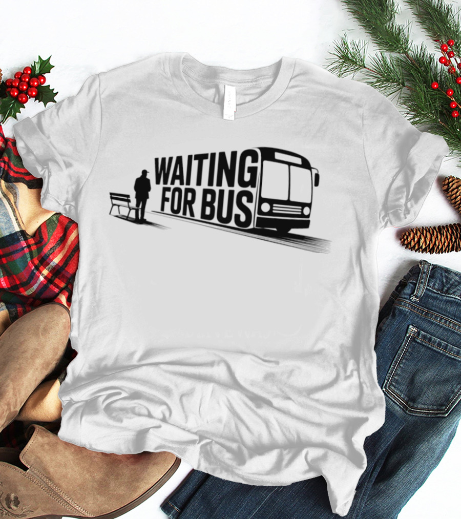 Waiting For Bus Public Transport Minimalist T-Shirt