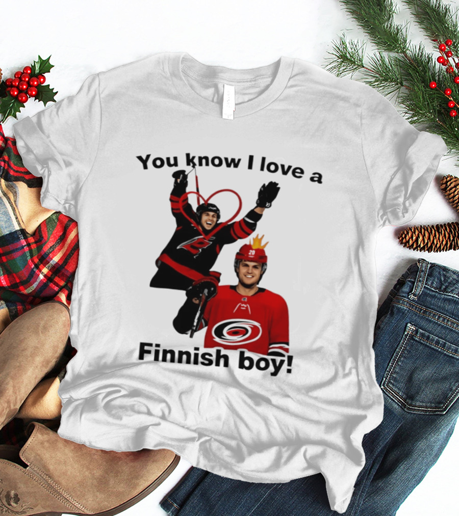 You Know I Love A Finnish Boy Carolina Hurricanes Celebration Fan Favorite T-Shirt