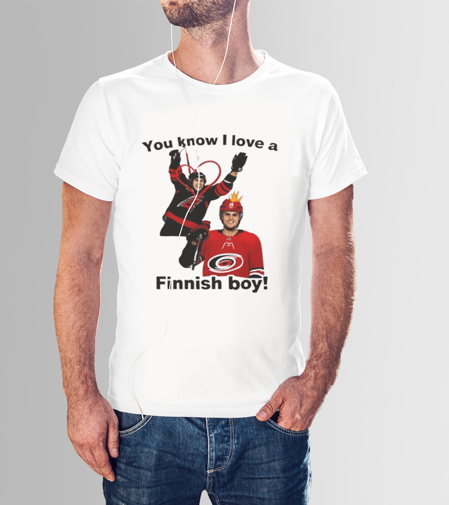 You Know I Love A Finnish Boy Carolina Hurricanes Celebration Fan Favorite T-Shirt