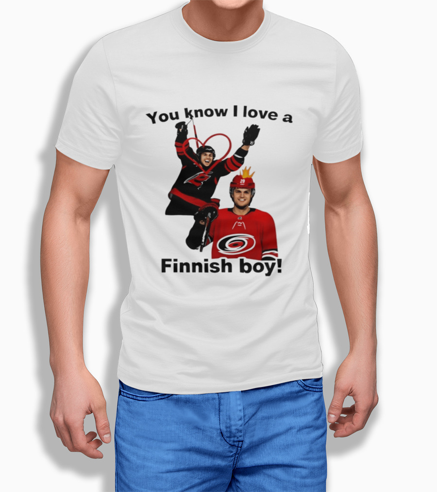 You Know I Love A Finnish Boy Carolina Hurricanes Celebration Fan Favorite T-Shirt