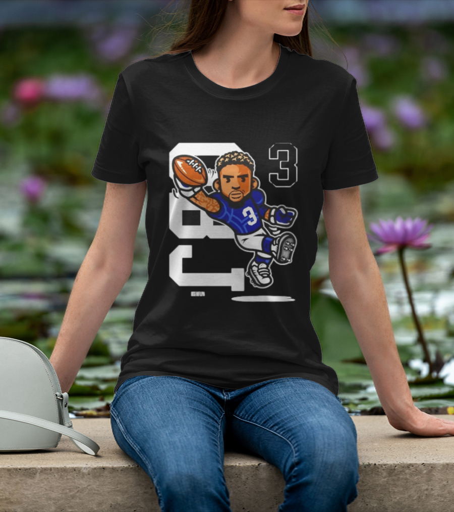 Odell Beckham Jr. 3 New York Giants Character Catch T-Shirt
