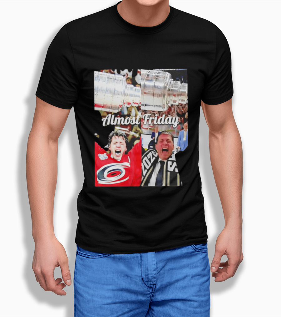 Rod Brind'Amour Almost Friday Ice Hockey Canadian Double Cup Celebration T-Shirt