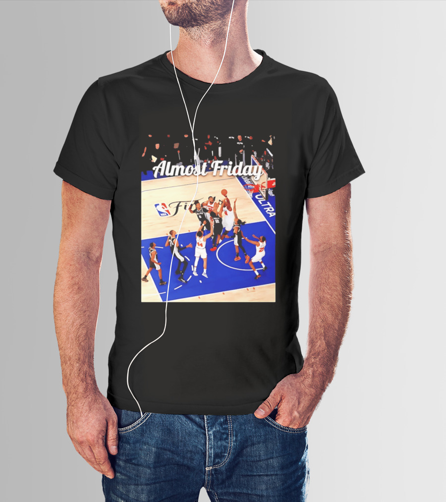 Almost Friday New York Knicks NBA Fit Game 4 Action Scene T-Shirt