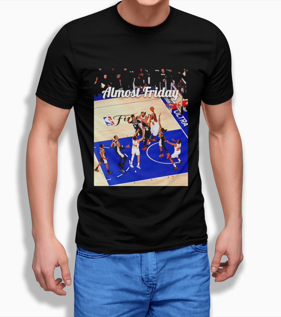 Almost Friday New York Knicks NBA Fit Game 4 Action Scene T-Shirt