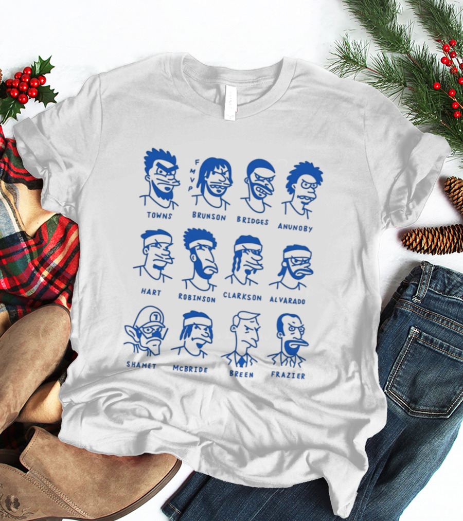 New York Knicks Cartoon Roster Twinz Squishee Seconds Anggre JFab2 Grenouille Elevdude Eyebrowz Shmay Rambro Outofdue Tubeb Freddboy T-Shirt