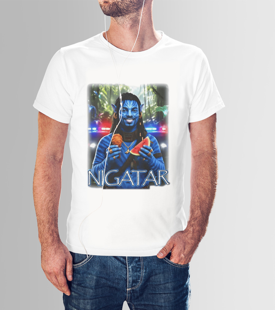 Nigatar Avatar Meme Watermelon And Chicken T-Shirt