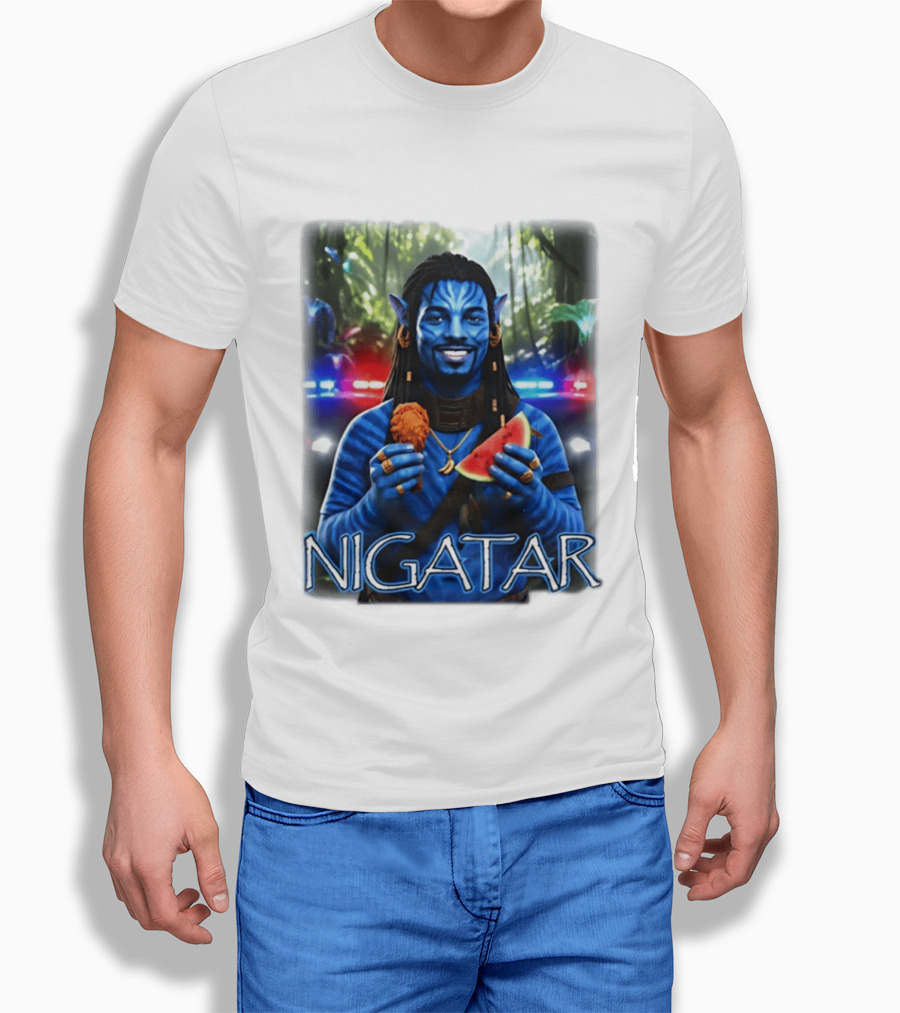 Nigatar Avatar Meme Watermelon And Chicken T-Shirt