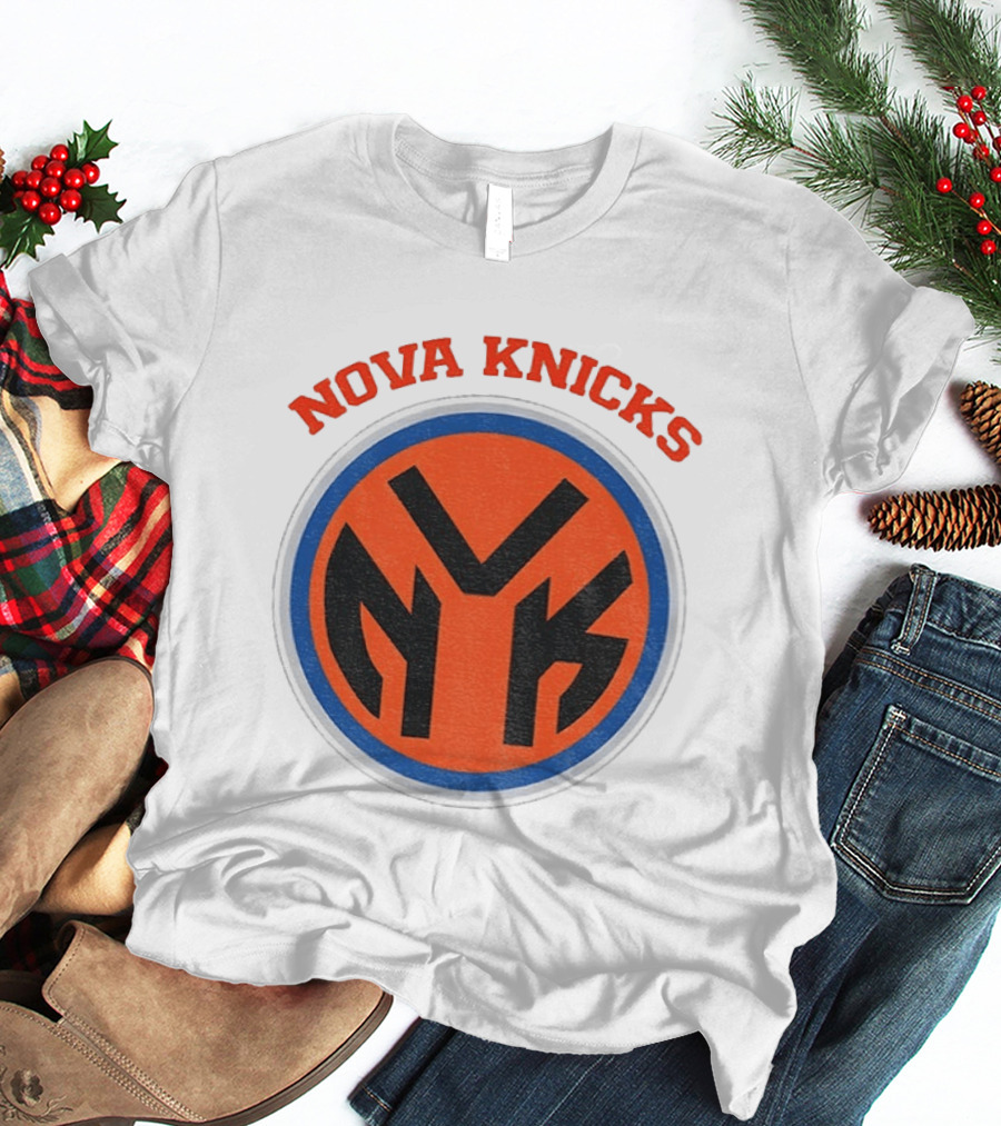 Nova Knicks NVK Villanova Wildcats New York Knicks Basketball Mashup T-Shirt