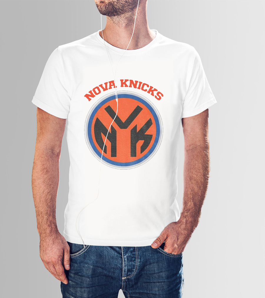 Nova Knicks NVK Villanova Wildcats New York Knicks Basketball Mashup T-Shirt
