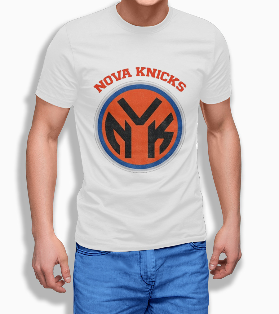 Nova Knicks NVK Villanova Wildcats New York Knicks Basketball Mashup T-Shirt