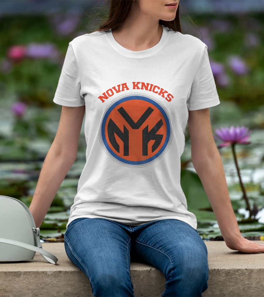 Nova Knicks NVK Villanova Wildcats New York Knicks Basketball Mashup T-Shirt