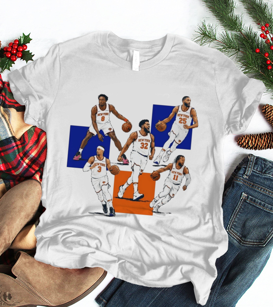 Og Anunoby Josh Hart Karl Anthony Towns Mikal Bridges Jalen Brunson New York Knicks Basketball Players T-Shirt