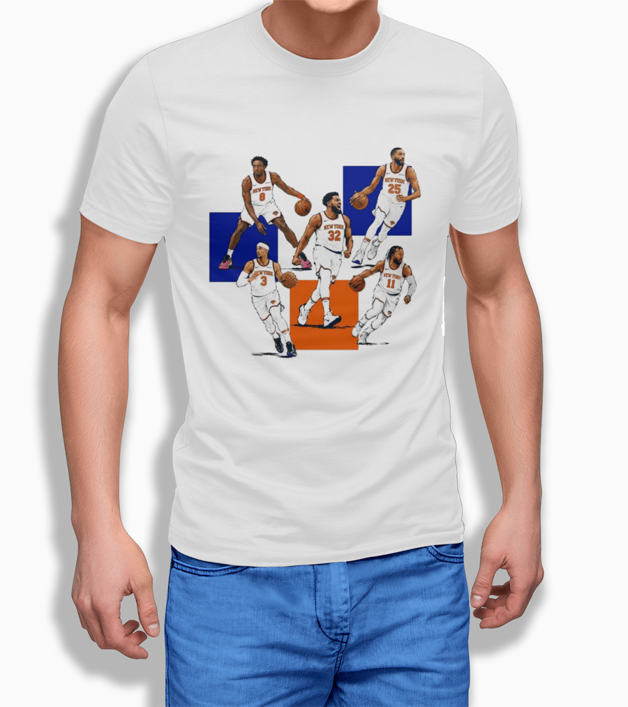 Og Anunoby Josh Hart Karl Anthony Towns Mikal Bridges Jalen Brunson New York Knicks Basketball Players T-Shirt