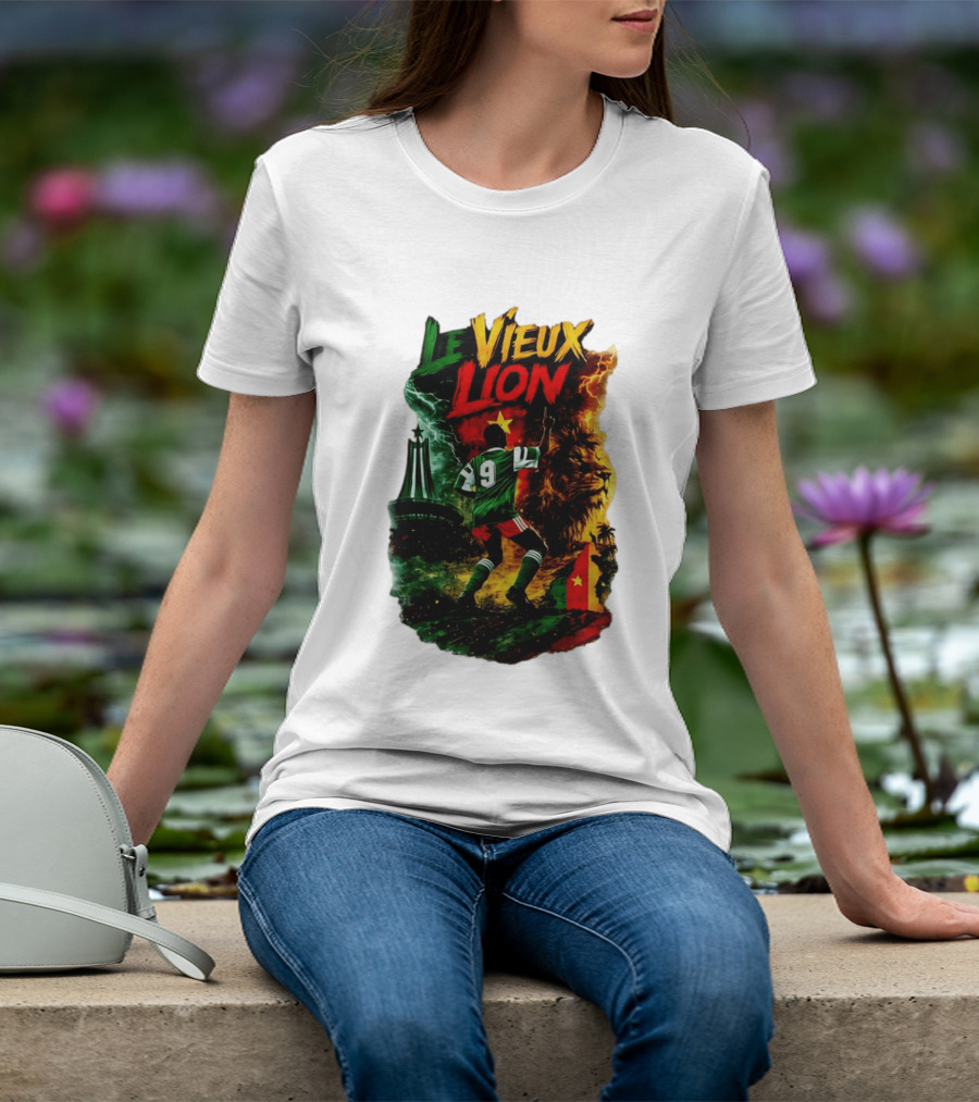 Le Vieux Lion Roger Milla Cameroon Football Icon T-Shirt