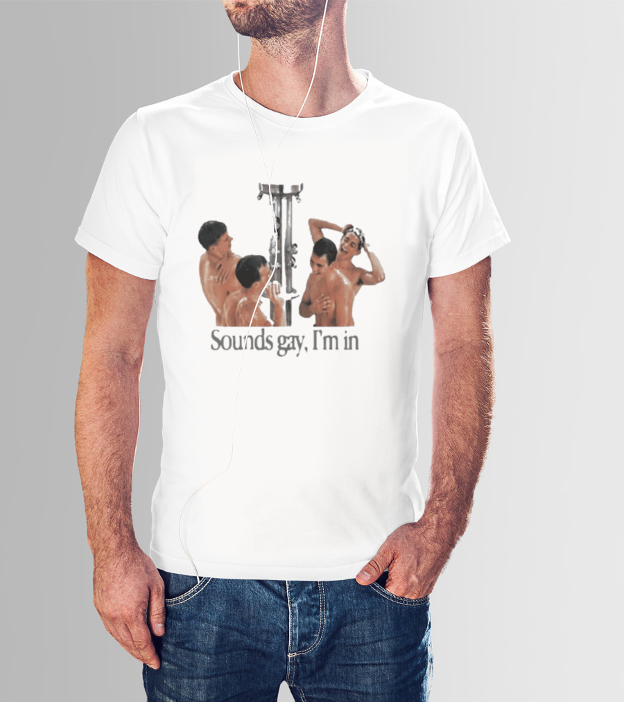 Sounds Gay I'm In Shower Humor Retro Style Men's Group T-Shirt