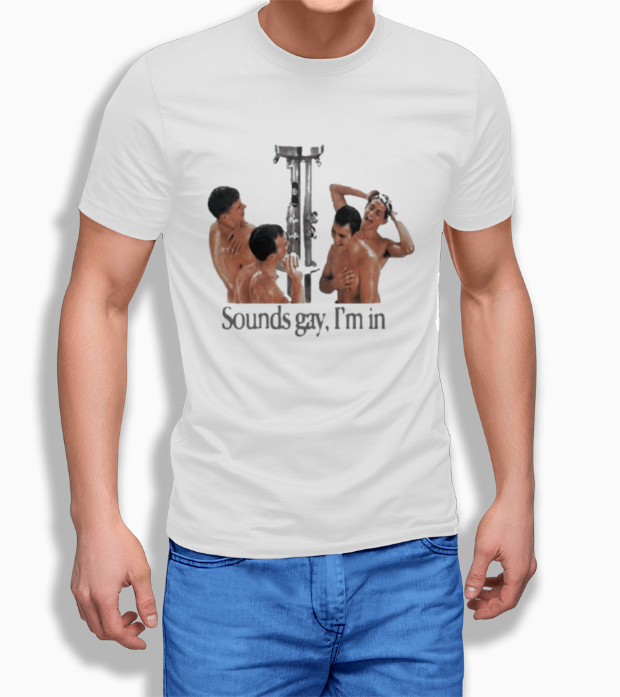 Sounds Gay I'm In Shower Humor Retro Style Men's Group T-Shirt
