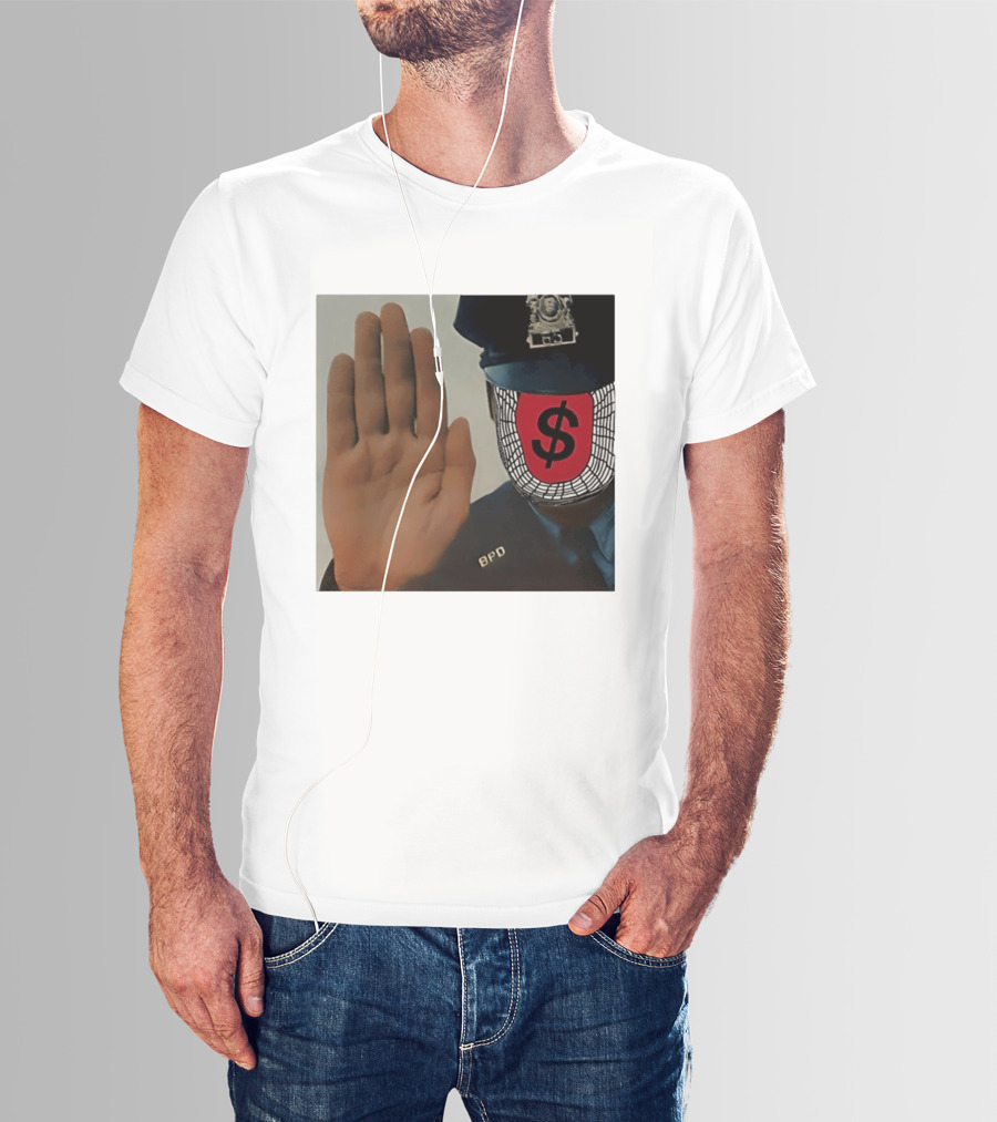Angel Dust C2tt Album BPD Officer Dollar Symbol Face T-Shirt