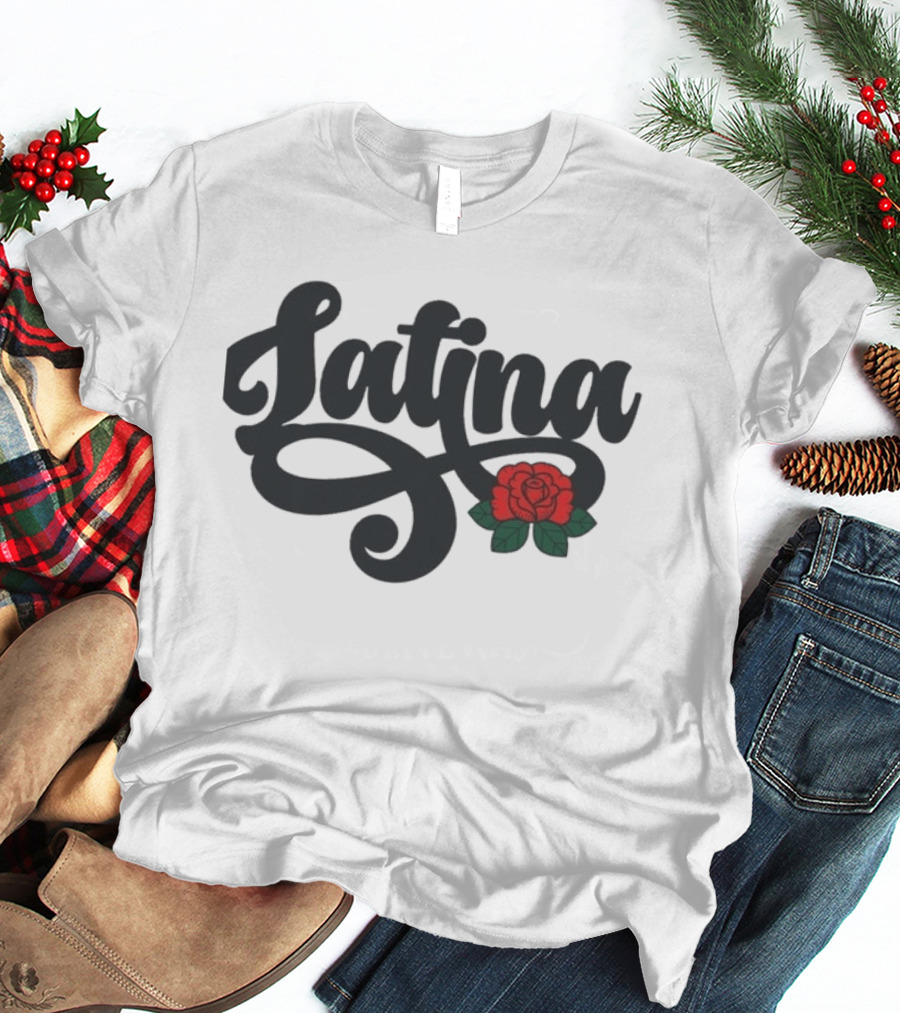 Latina Chingonas Social Club Rose Script T-Shirt
