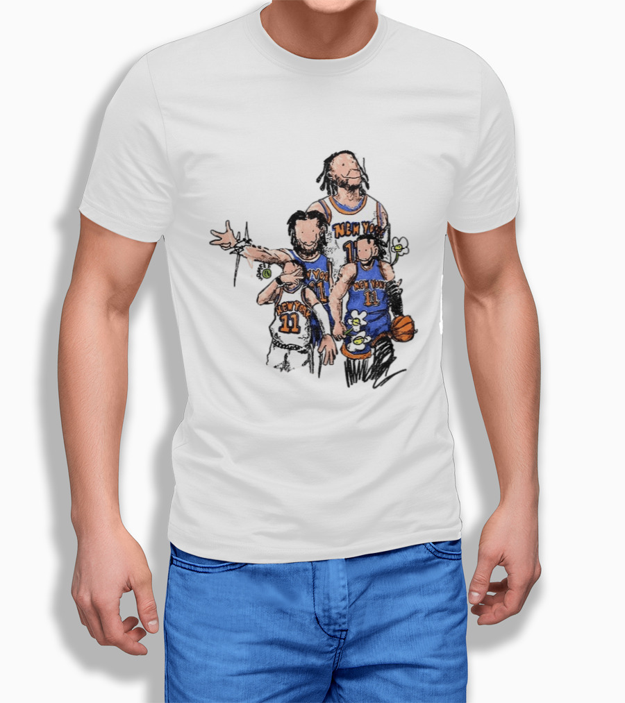 Jalen Brunson New York Knicks Basketball Players 11 Floral T-Shirt