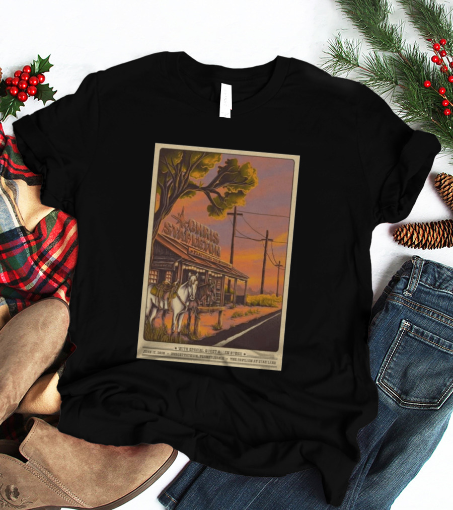 Chris Stapleton Featuring Allen Stone Burgettstown June 17 2026 Pavilion At Star Lake T-Shirt