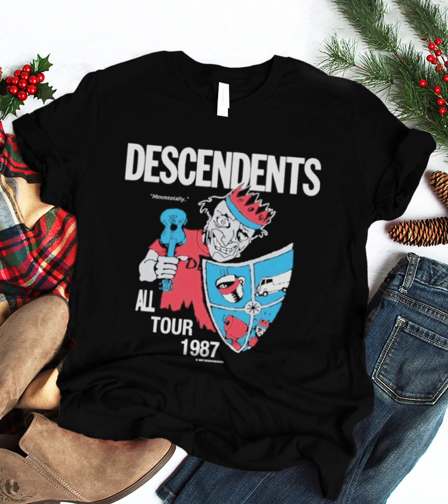 Descendents All Tour 1987 Jester Graphic With Shield And Scepter T-Shirt