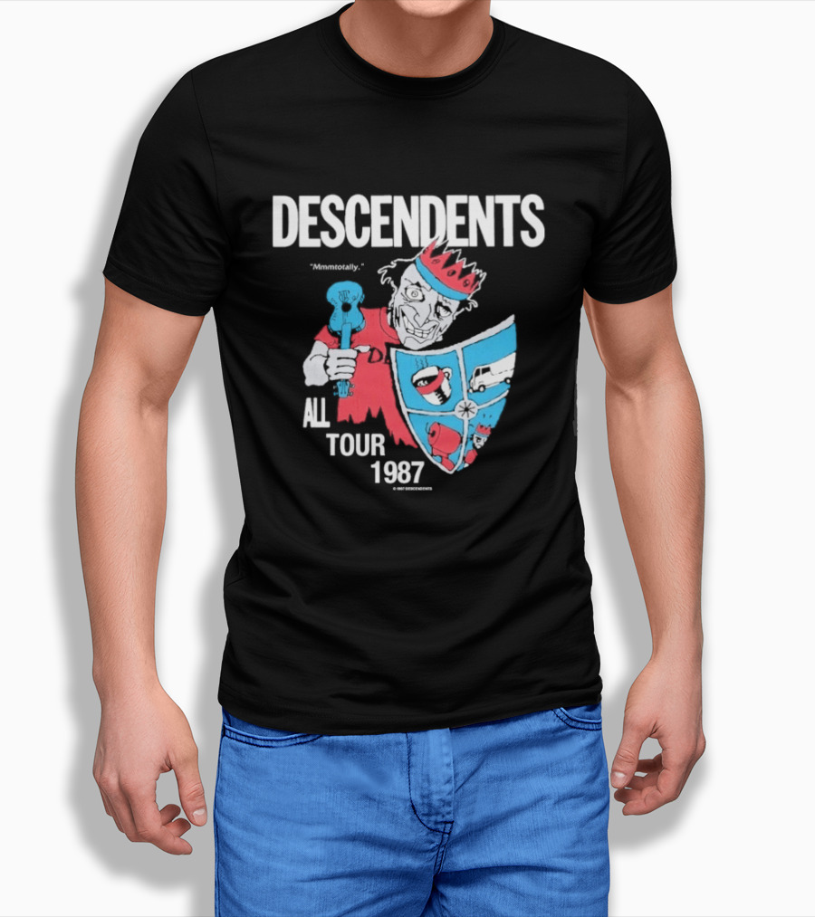Descendents All Tour 1987 Jester Graphic With Shield And Scepter T-Shirt