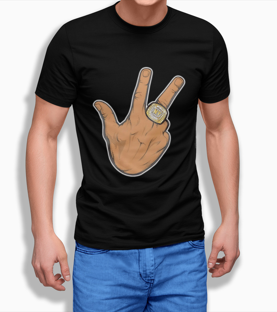 Jalen Brunson New York Knicks 2026 World Champs Ring Gesture T-Shirt