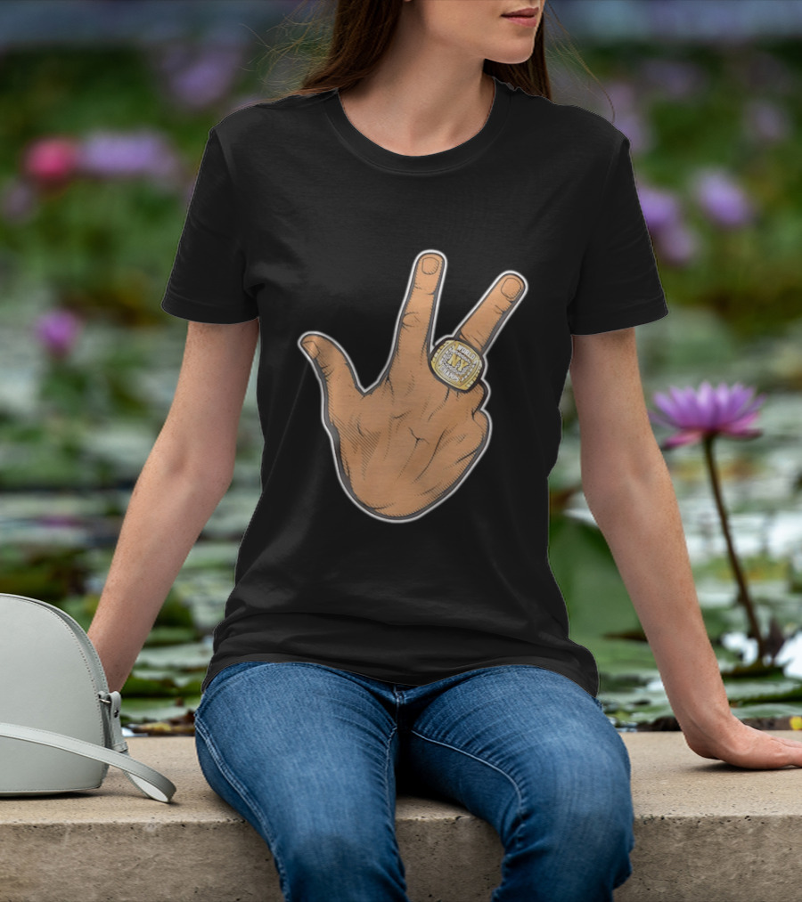 Jalen Brunson New York Knicks 2026 World Champs Ring Gesture T-Shirt
