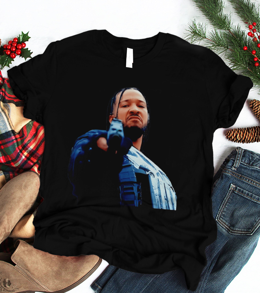 Jalen Brunson Gangster New York Knicks NBA Basketball Gun Image T-Shirt